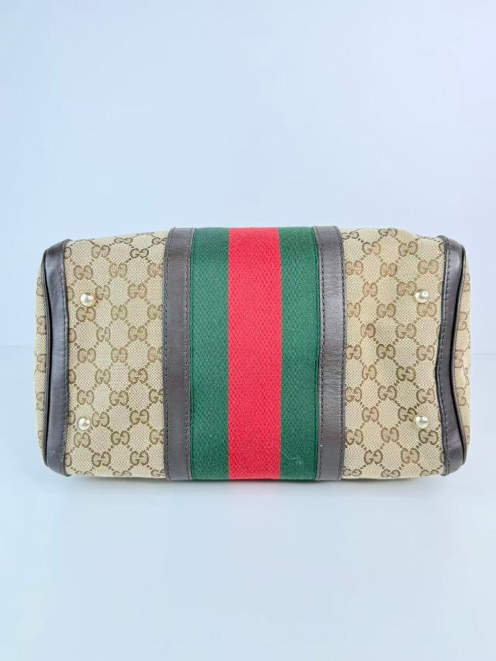 Gucci vintage gg canvas web boston bag - Picture 7 of 13